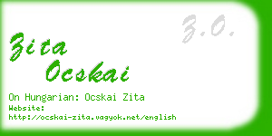 zita ocskai business card